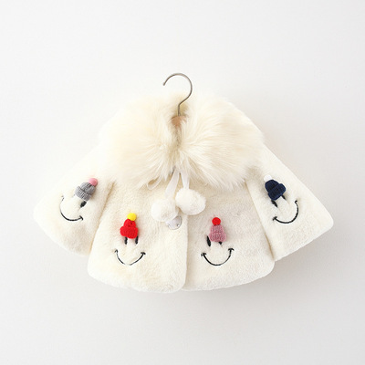 Korean Edition Children's clothing baby clothes children Shawl Female baby Cape cloak Autumn and winter lovely sweater coat