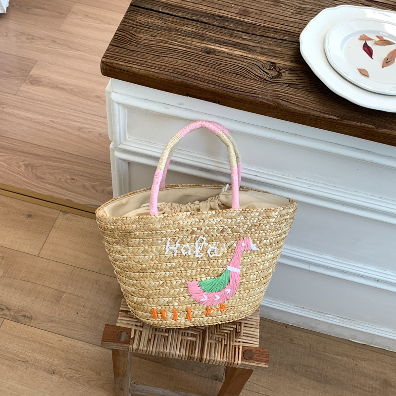 Xiaohongshu's Most Searched Item: Hand-Woven Bag with a Seaside Vacation Style, Hand-Held Basket Bag with a Stylish Design, Single-Shoulder Tote Bag Xiaohongshu's Most Searched Item: Hand-Woven Bag with a Seaside Vacation Style, Hand-Held Basket Bag with a Stylish Design, Single-Shoulder Tote Bag