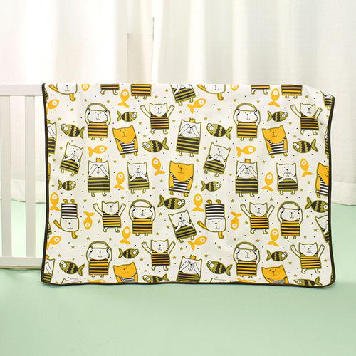 Children's knitted cotton printed diaper pad baby diaper pad baby care pad menstrual period small sheet washable pad