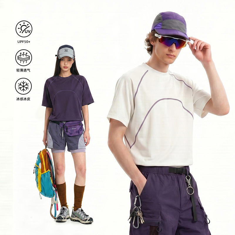 2026 Summer Hasselblad Line Color-Block Design Outdoor Sports Cool Feel Unisex Casual Versatile Short Sleeve T-Shirt 2026 Summer Hasselblad Line Color-Block Design Outdoor Sports Cool Feel Unisex Casual Versatile Short Sleeve T-Shirt