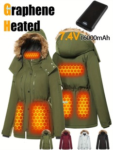 Graphene Women Heated Jacket 7.4V Battery Pack Fleece