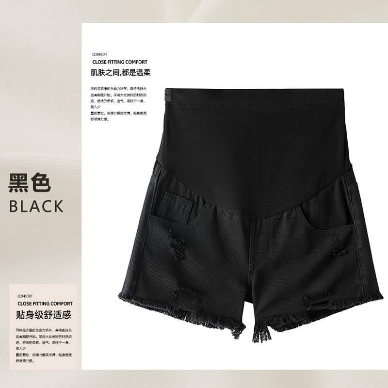 Pantalones cortos de mujer embarazada verano ropa exterior cintura baja Pantalones cortos de mezclilla de mujer embarazada verano nueva primavera suelta pantalones de mujer embarazada 0268