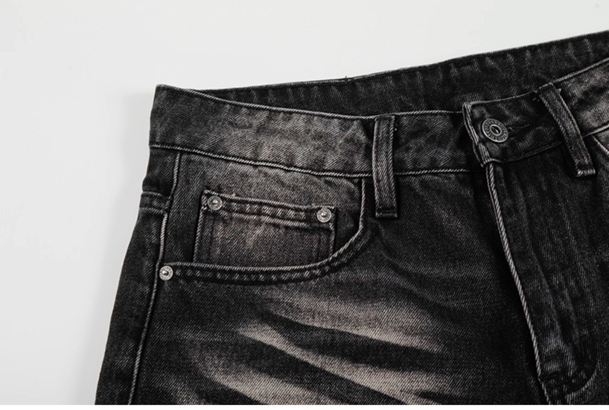 Vintage Heavyweight Distressed Jeans – Relaxed Straight-Leg Denim Pants For Men & Women Mid-Rise Freedom_mkmklike.com