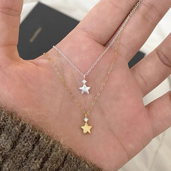 フラッシュジルコニウムブラッシュスターネックレスレディースニッチデザインシンプルハイエンド鎖骨チェーン韓国デザイン多用途ジュエリー