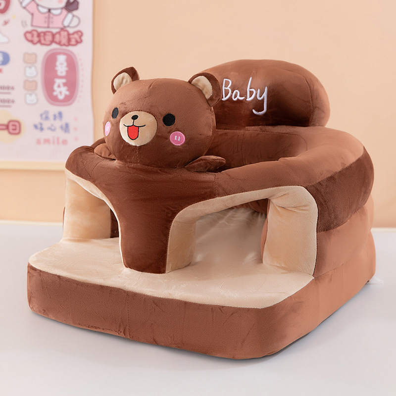 Asiento de bebé anti-caída juguetes de peluche anti-rollback dibujos animados bebé aprendiendo a sentarse en un pequeño sofá al por mayor artefactos mágicos para niños