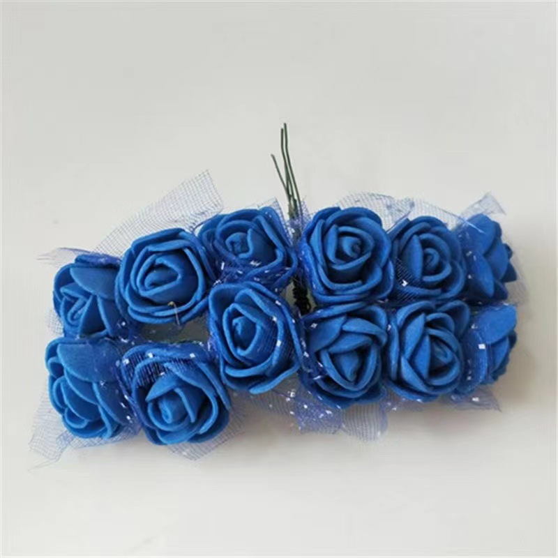 Suministro 2,5 cm PE flor caja de dulces con accesorios de hilo de espuma flor multicolor DIY Garland material flor Accesorios