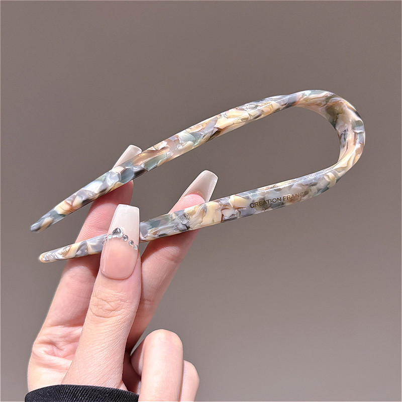 Diario de verano viajes fijos bolos de cabeza abrazadera de cabello en forma de U, abrazadera de cabello en forma de U, nuevo cabello de cabello de disco