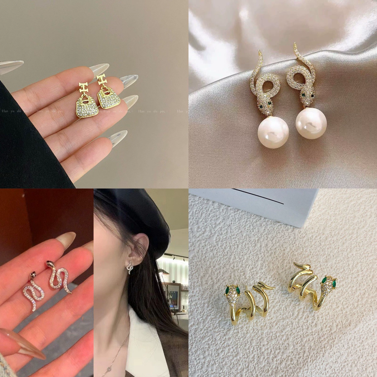Бриллиантовая подвеска, модные универсальные серьги, инкрустированные diamonds, стиль легкой роскоши