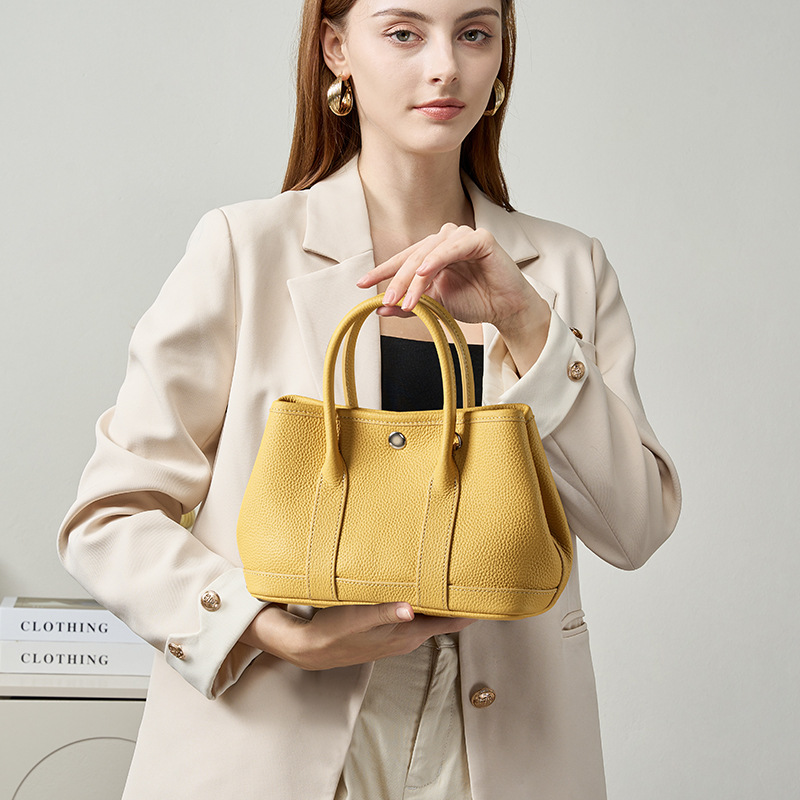 2025 New Design Summer Crossbody Genuine Leather Women's Bag - Niche Luxury Handheld Garden Bag - Thumbnail 2