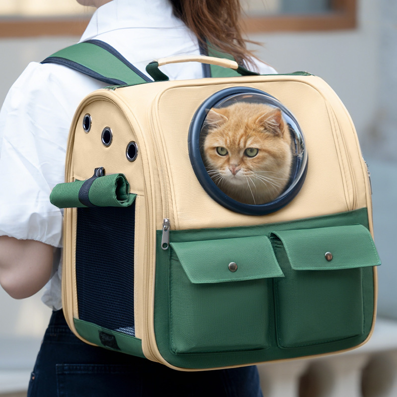 猫包外出便携宠物背包太空舱猫咪外出大容量狗书包双肩猫包猫背包|undefined