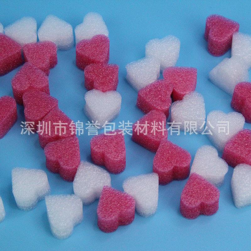 现货供应EPE珍珠棉泡沫填充物颗粒 圆柱形填充物料爱心形五角星形