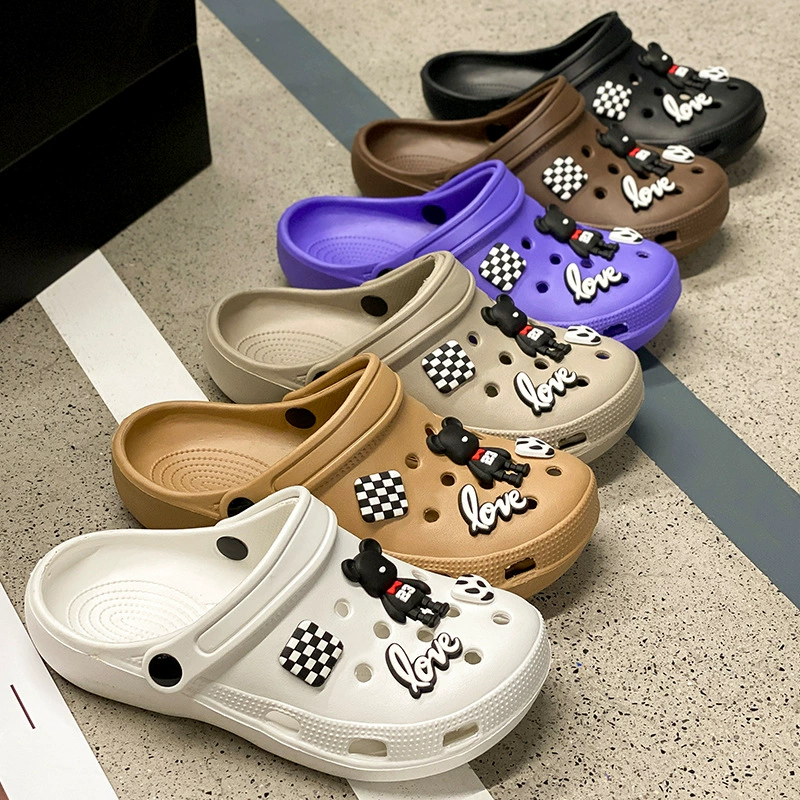 Летняя пещерная обувь новая медсестра носит дикую мультяшную пару милые повседневные пляжные холодные тапочки