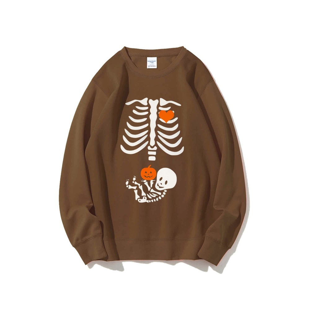 Skeleton Halloween Maternity Sweatshirt Funny Pregnancy