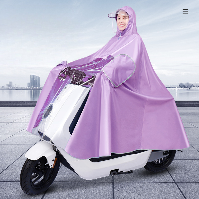 Raincoat for Electric Vehicles for Women, New Model, Double Full-Body Long Rainproof Poncho for Motorcycles and Electric Scooters