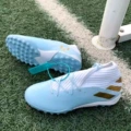 Messi White Moon Gold Broken Nails