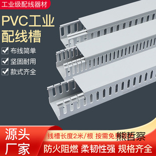 PVC plastic trunking open-mounted power distribution cabinet gray industrial cabinet distribution box wiring wire flame retardant