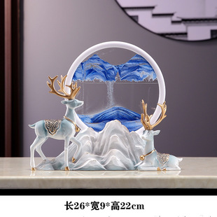 Hourglass Quicksand Painting Lucky Deer Ornaments Living Room Home Tv Cabinet Wine Cabinet Entrance Decoration Housewarming Gift