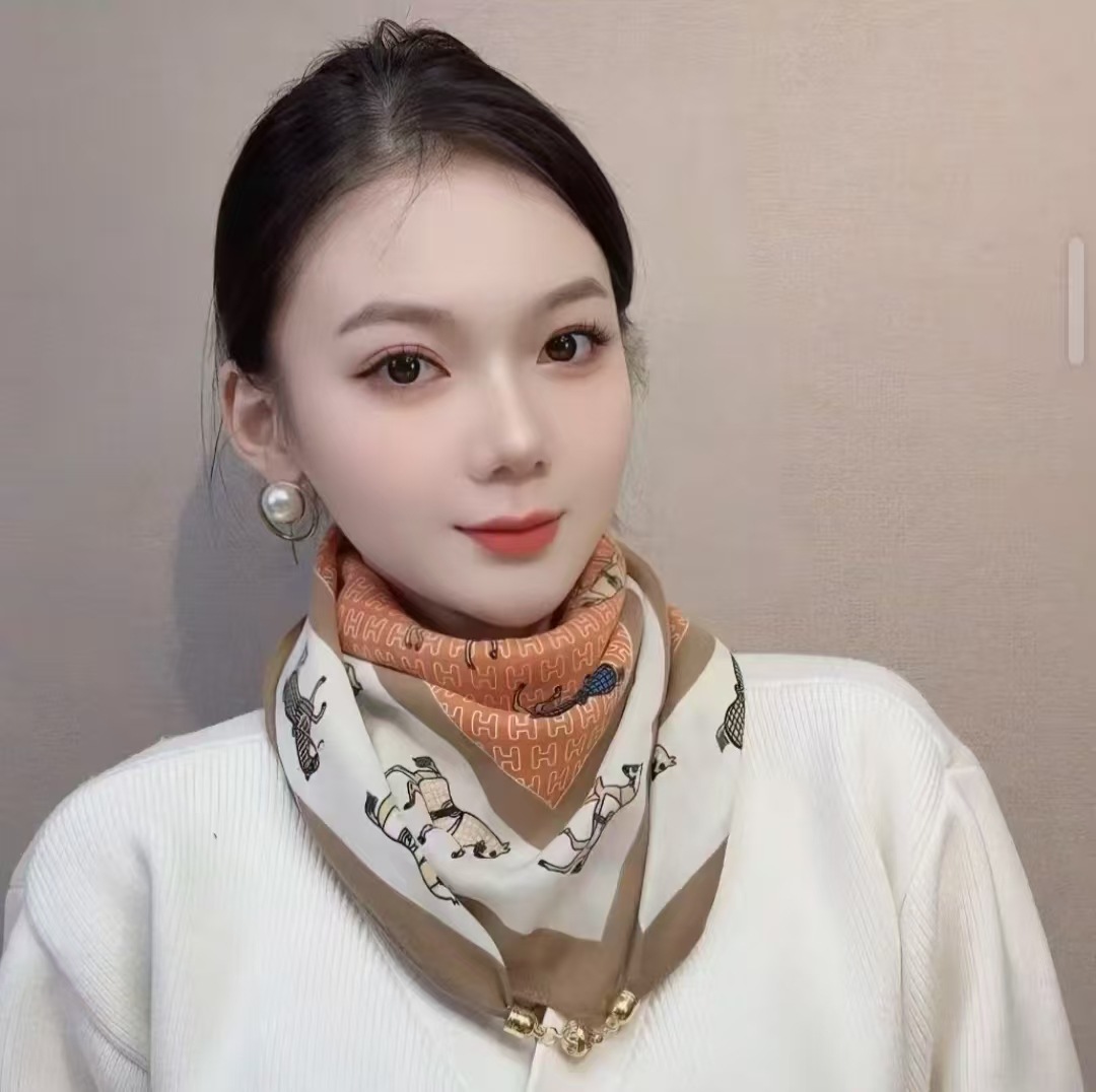 H 캐리지 오렌지 + 자석 버클 스카프