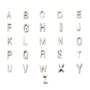 字母小孔抛光英文珠子
