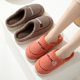 Autumn and winter confinement cotton slippers women's shoes indoor home fleece-lined couple's thick-soled drooping plush shoes warm