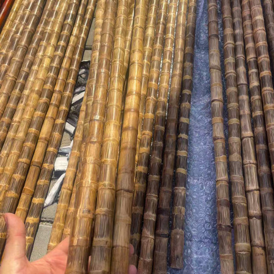 Dragon Blood Golden Bamboo Secret Festival Pure Hand Polished Solid Martial Arts Bamboo Stick Brown Bamboo Whip Walking Stick Climbing Stick Hand Crutches