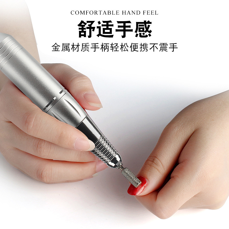 La lijadora de uñas recargable no hace calor, el descargador de uñas 35000 rrrEste profesional, el rectificador de uñas eléctrico portátil