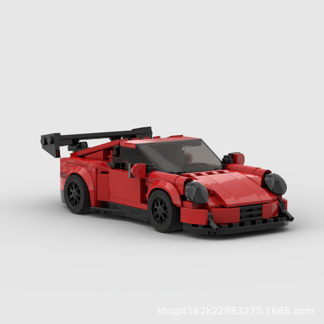 Compatible con Lego Bao Shi Jie 911GT3RS Racing Supercar 992moc Speed 8 grid car boy bloques de construcción