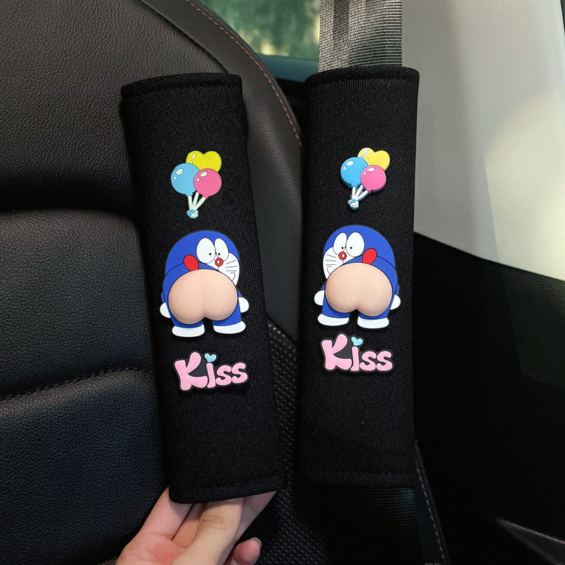Car seat belt shoulder pad men's and women's cute extended pair of safety belt protective cover creative car interior decoration accessories