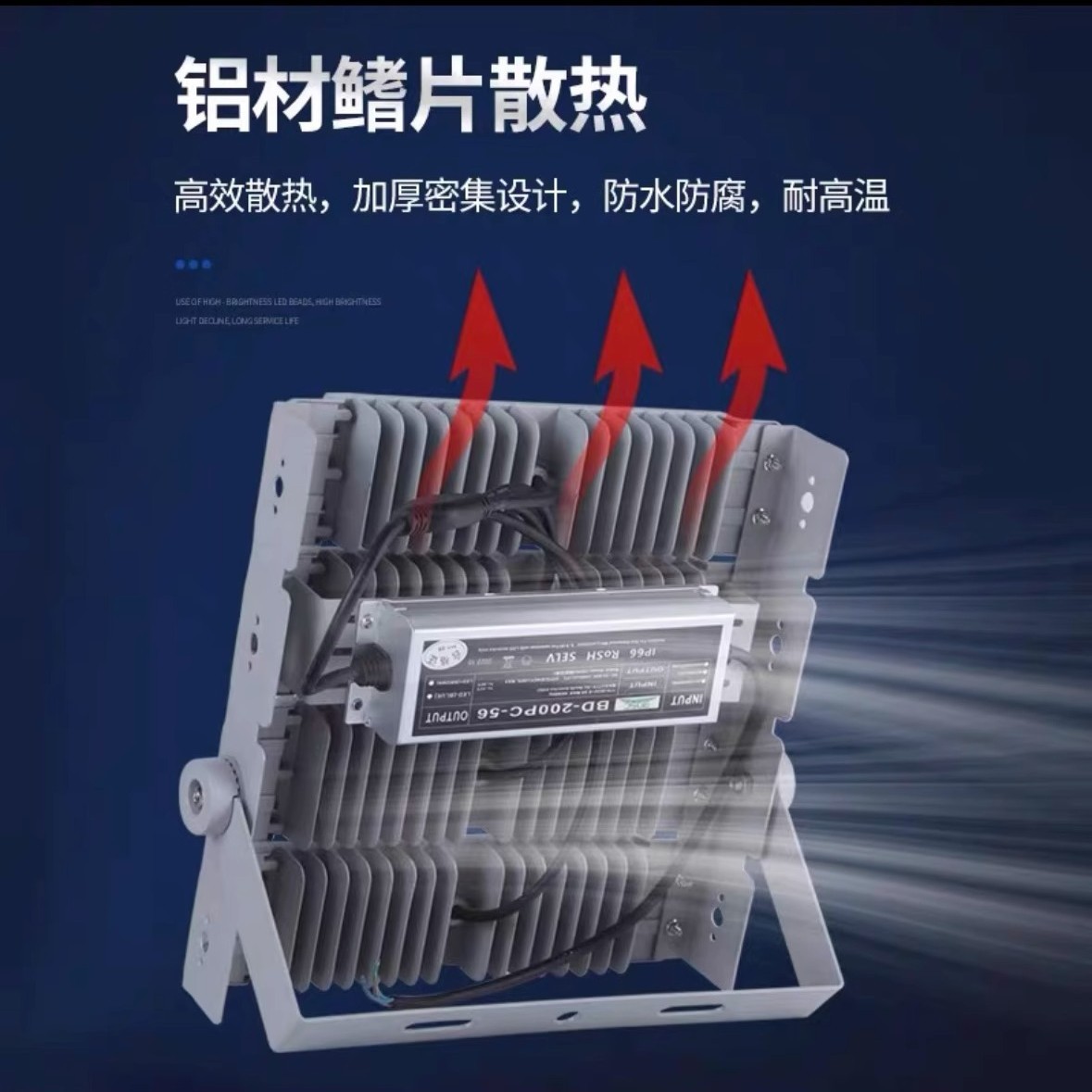 Módulo de iluminación estándar asiático para túneles, proyector de alta potencia de 500W, luz impermeable para exteriores, luz para estadios, luz de calle para postes altos