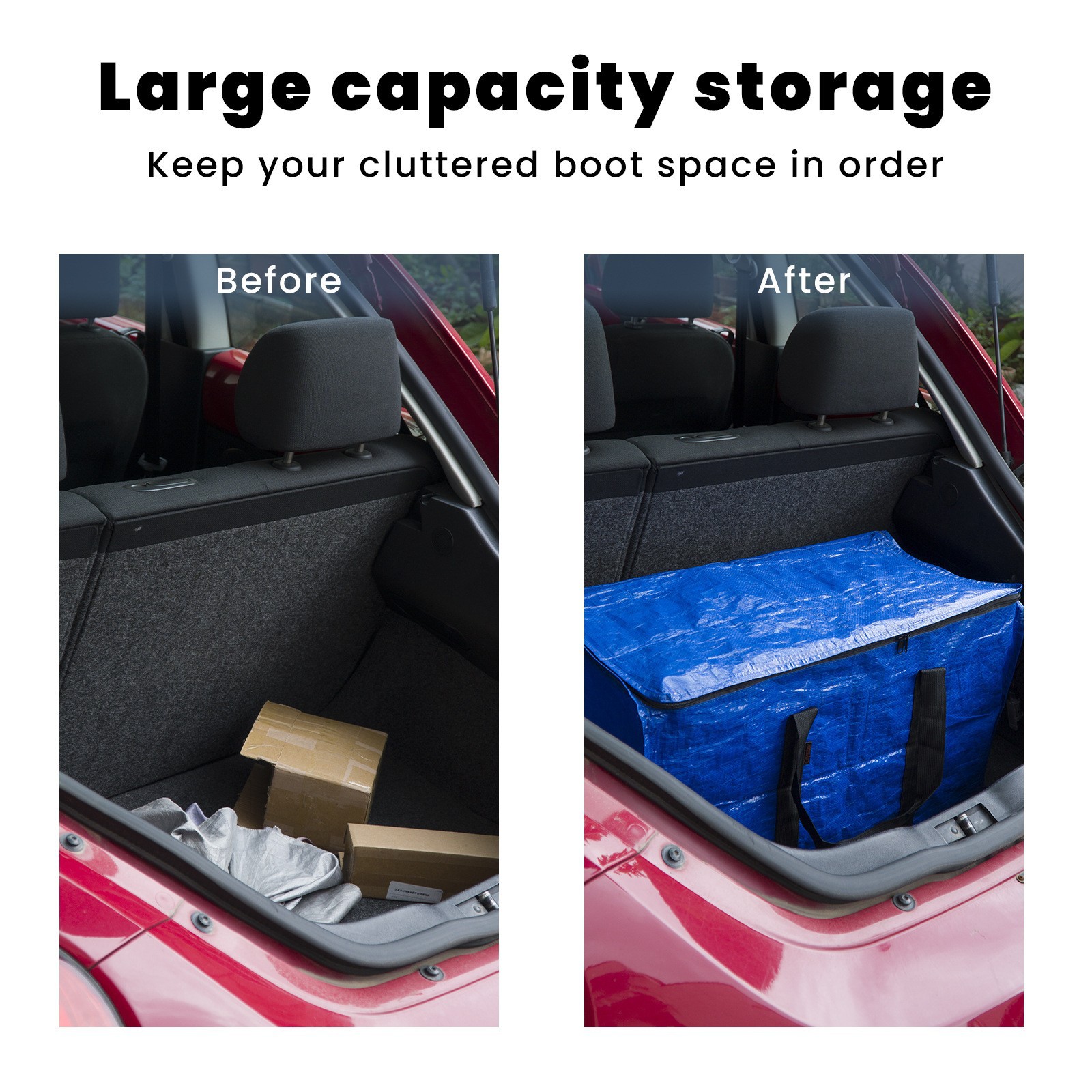 Bolsa de almacenamiento plegable para equipo de camping, viajes al aire libre, bolsa de mudanza con asa reforzada impermeable, venta caliente personalizada al por mayor de TEMU