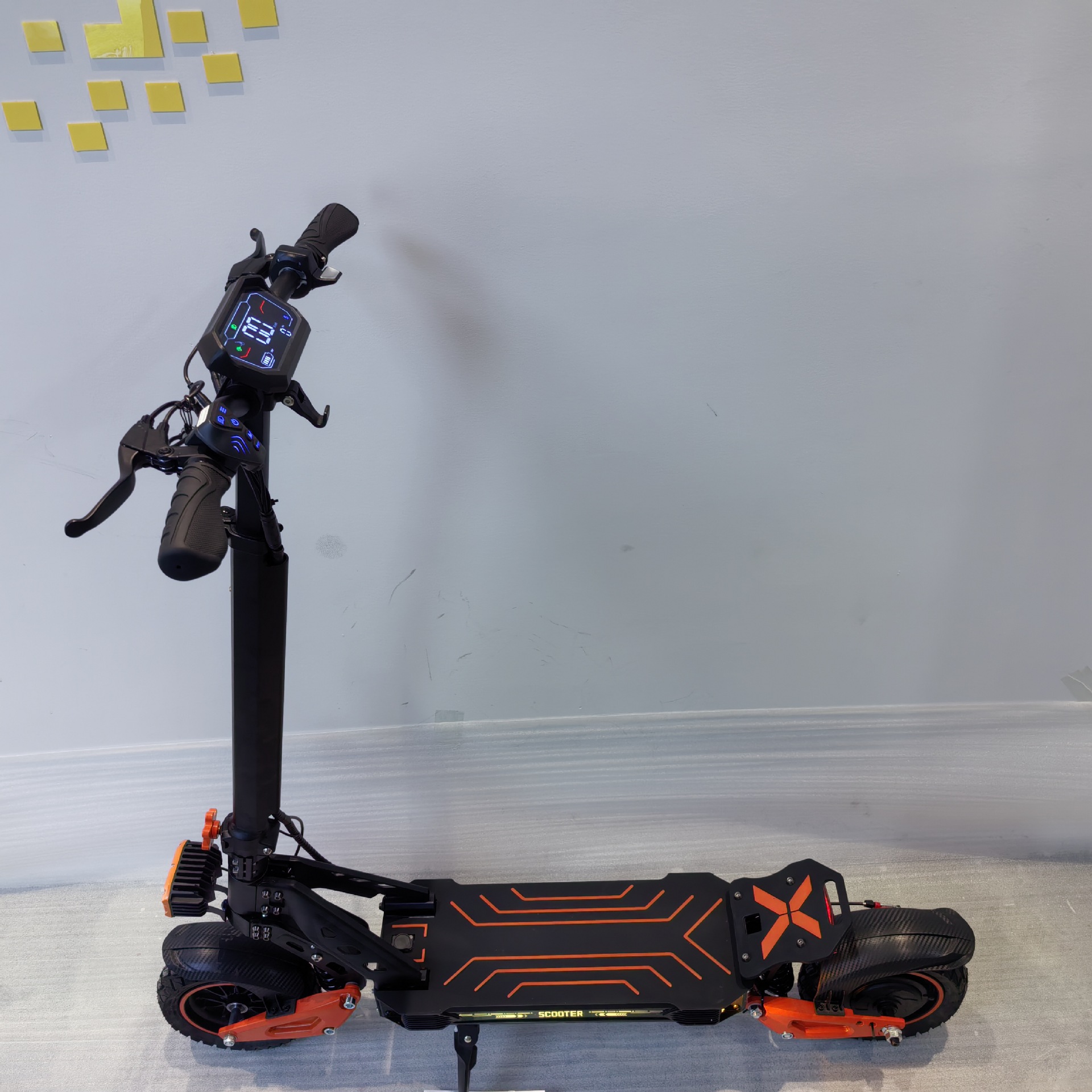 Transfronterizo doble amortiguación scooter eléctrico cruzado para adultos estacionamiento de larga duración 48v de alta potencia scooter plegable.