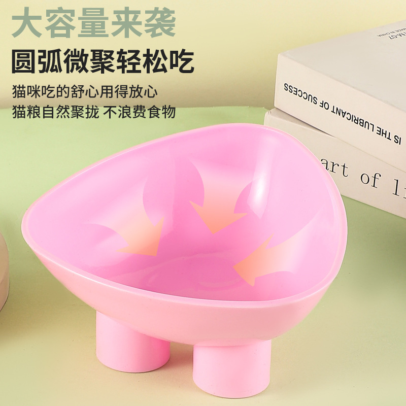 Pata de elefante para mascotas Cuenco para gatos Cuenco para el cuello Ángulo oblicuo Cuenco para gatos Anti-volcado Cuenco para beber para gatos Cuenco para perros de gran capacidad