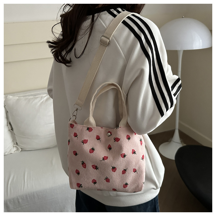 Canvas bag for women 2024 New large-capacity handbag, printed tote bag, niche design, artistic single-shoulder bag for work undefined