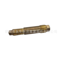1/2-20牙美标螺栓镀黄铜异型件加工美制螺丝5/8-18牙