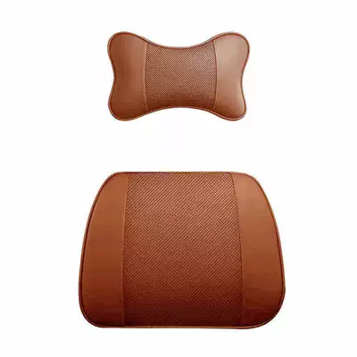 Headrest, Neck Pillow, Car Cushion, Headrest - 1-brown-deluxe-version-1-lumbar-support-2751559
