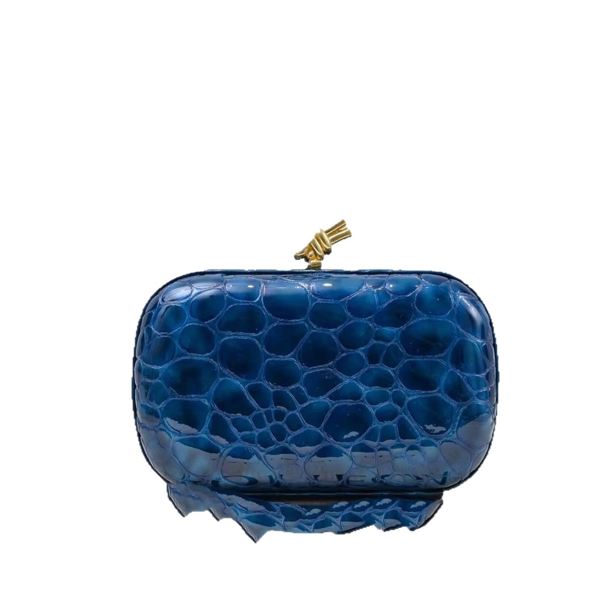 2025 New Crocodile Embossed Women's Wallet Small Square Bag Original Sheepskin Versatile Banquet Clutch Shoulder Evening Bag - Thumbnail 5