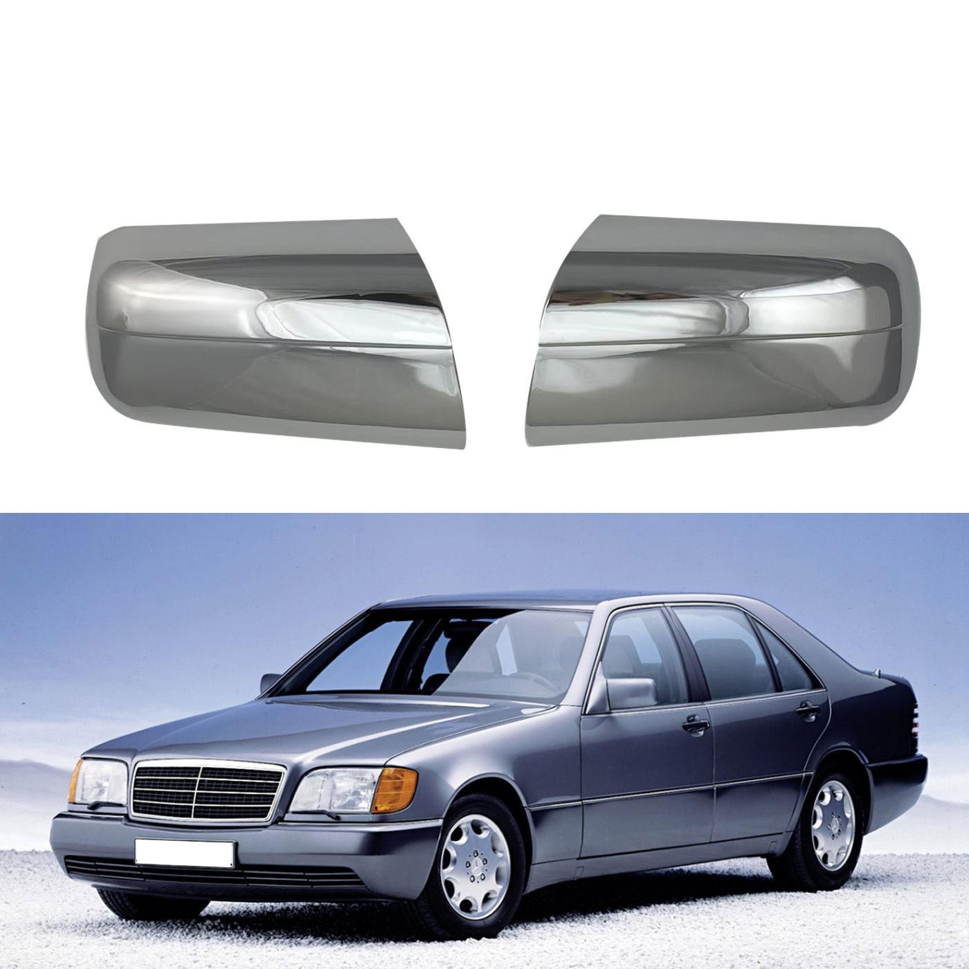 Mercedes W140 və W202 üçün yan güzgü qapağı, dekorativ örtük