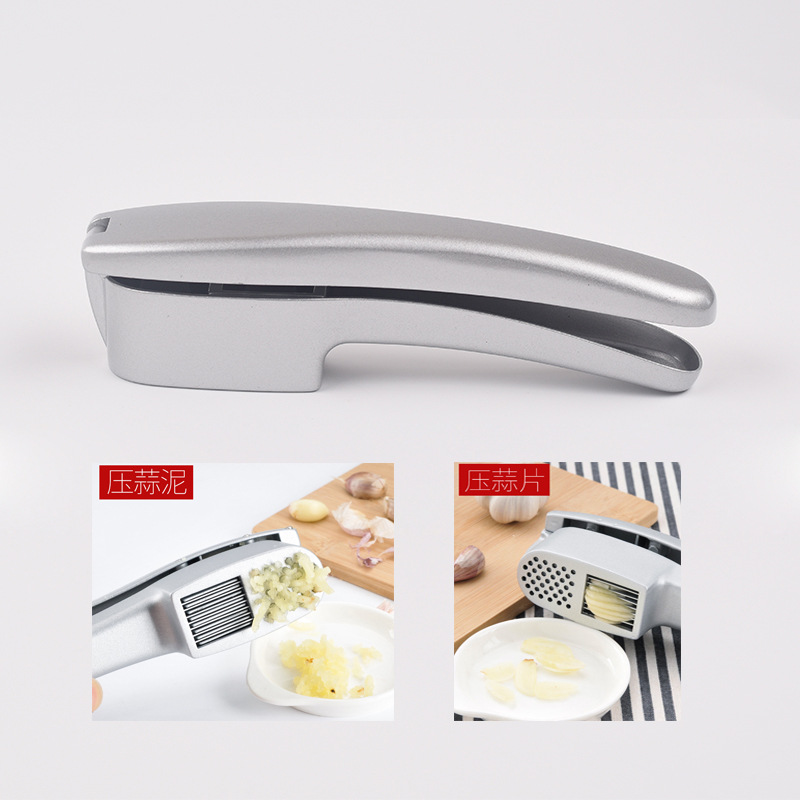 Aluminum Alloy Garlic Press Household Garlic Press Mashed Garlic Mashed Garlic Hand-pressing Multi-functional Garlic Sliced Garlic Press