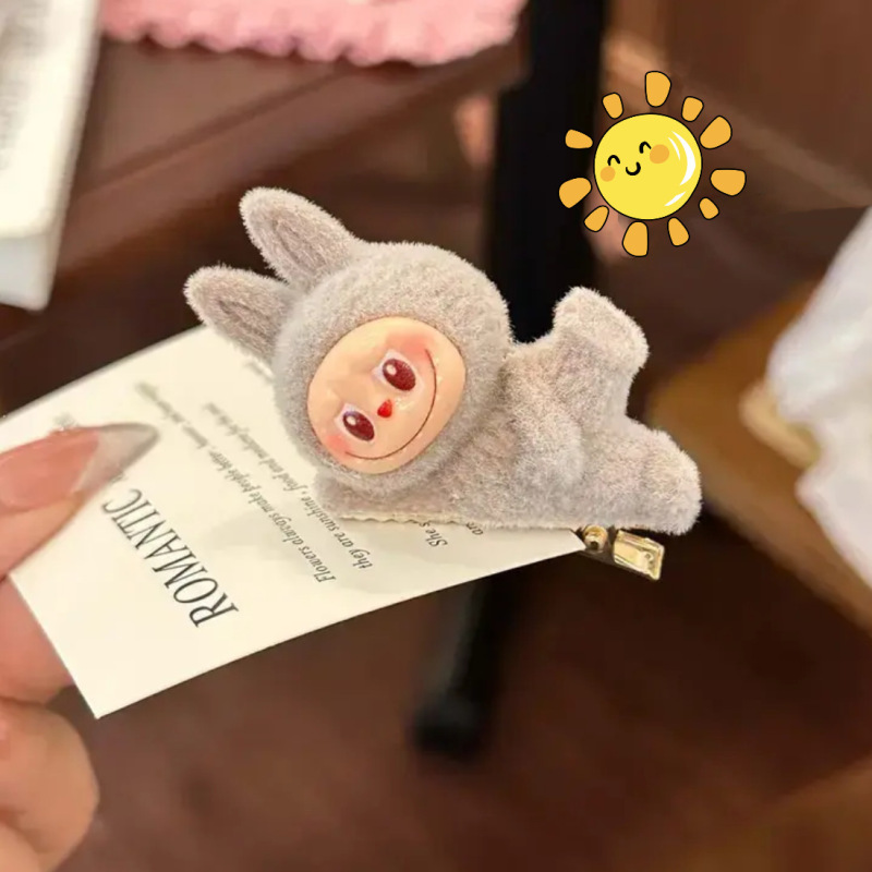 バブルマート周辺小型人形ラブブヘアピンかわいいガーリーハートサイド前髪クリップカモノハシクリップヘアアクセサリー女性用|undefined
