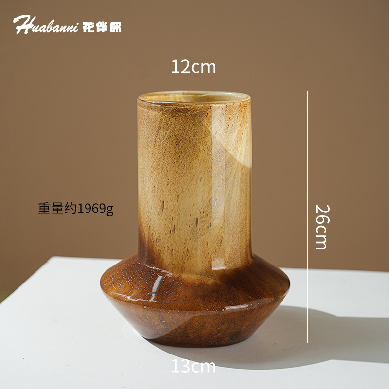 Latte estilo americano mirad vasos de vidrio sala de estar mesa de comedor flor de decoración hotel flor seca