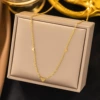 【H142】Three hearts necklace gold