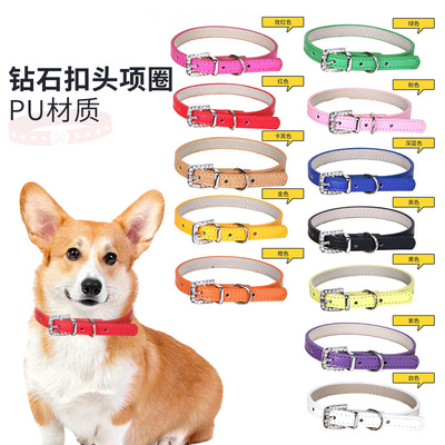 貓咪寵物項圈項圈pu皮 跨境歐美ins時尚寵物貓狗大小項圈現貨批發