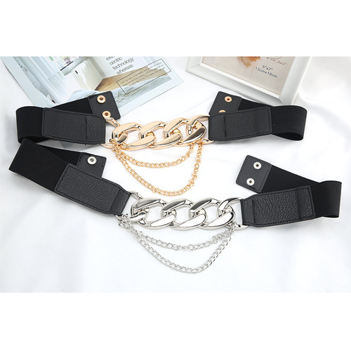 Elastic waistband, elastic chain girdle, fashionable and versatile dress, suit jacket, coat, trendy waist