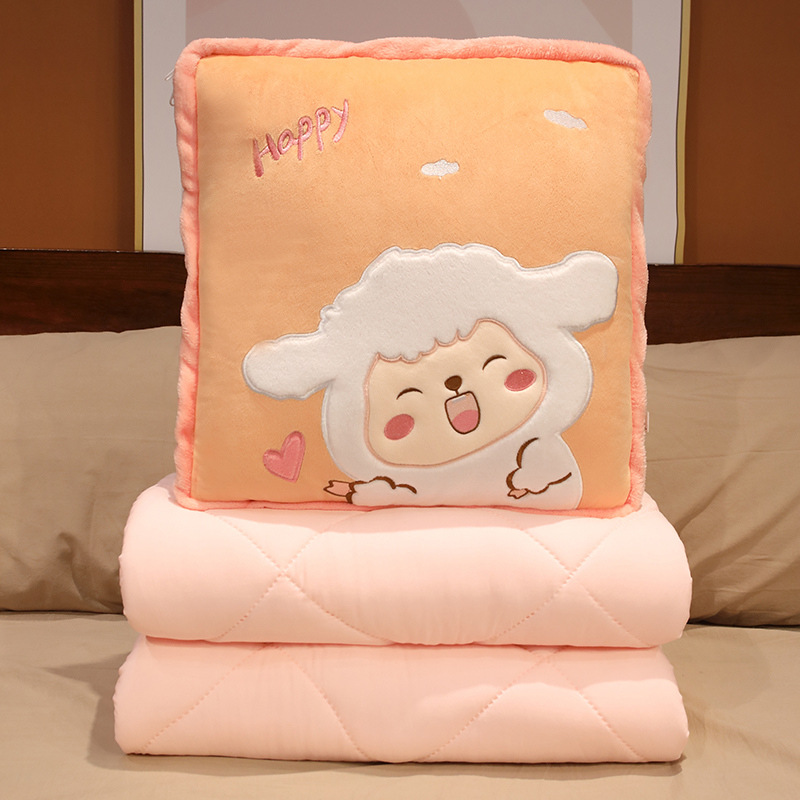 Edredón de almohada de seda de hielo manta de doble uso edredón de almohada dos en uno almohada de coche almohada de siesta de oficina