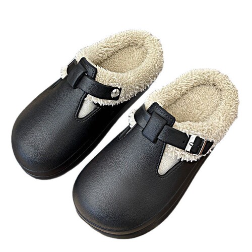 Winter Waterproof and Stain-Resistant Cotton Slippers - New Indoor Home Slippers with Non-Slip EVA Waterproof Birkenstock Cotton for Women in Winter