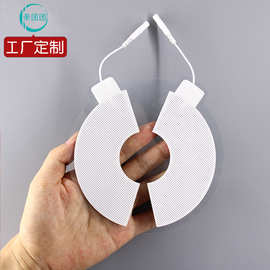 11cm月牙形无纺布乳腺电极按摩贴片理疗电疗插针式电击片电极胸贴