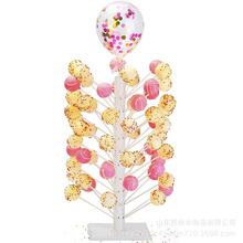 跨境木质棒棒糖架实木收纳展示架装饰桌面木制糖葫芦架白色置物架