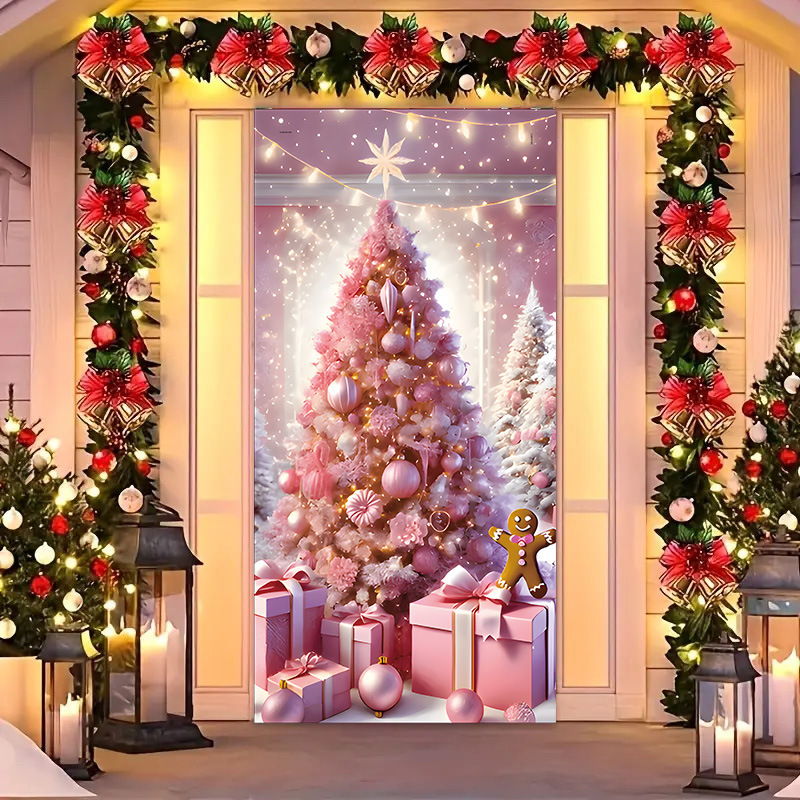 Transfronterizos JIT Navidad decoración colgante festivales atmósfera etiqueta de puerta fiesta atmósfera de fondo decoración cubierta de puerta