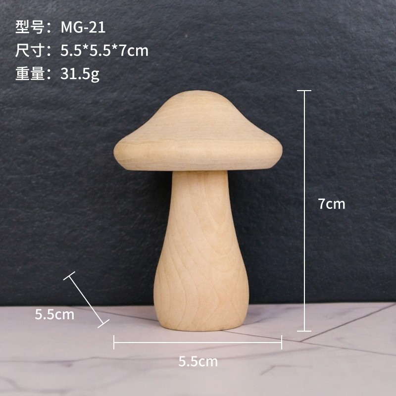 Nuevo producto bricolaje pintado a mano madera embrión fruta árbol de Navidad campana hongo casa se puede colorear regalo de vacaciones preescolar