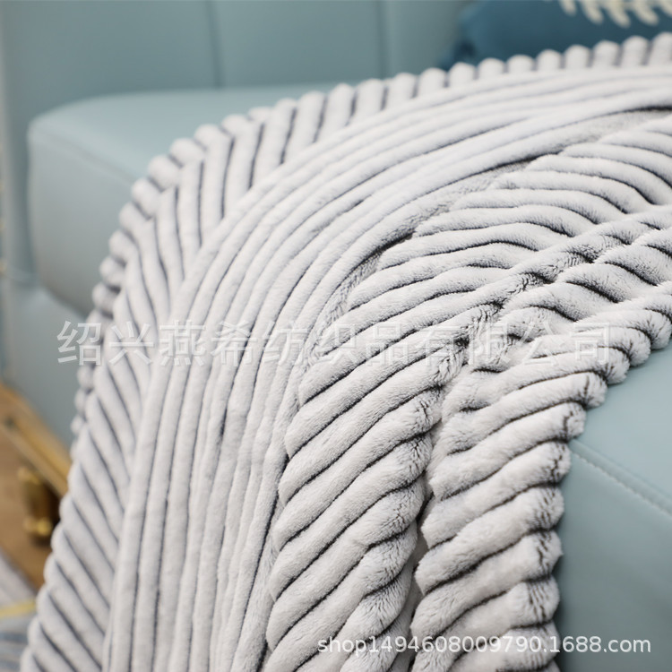 goods in stock dyeing Flannel Blanket thickening Sofa blanket Office air conditioner Blanket Nap blanket Gravity